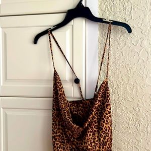 Fancy cheetah dress in satin